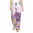 thumbnail image 1 of Pofeuu Flowers And Colorful Butterflies Print Women's Fashion Pajama Pants with Pockets Comfy Drawstring Sleep Lounge Bottoms-Medium, 1 of 6