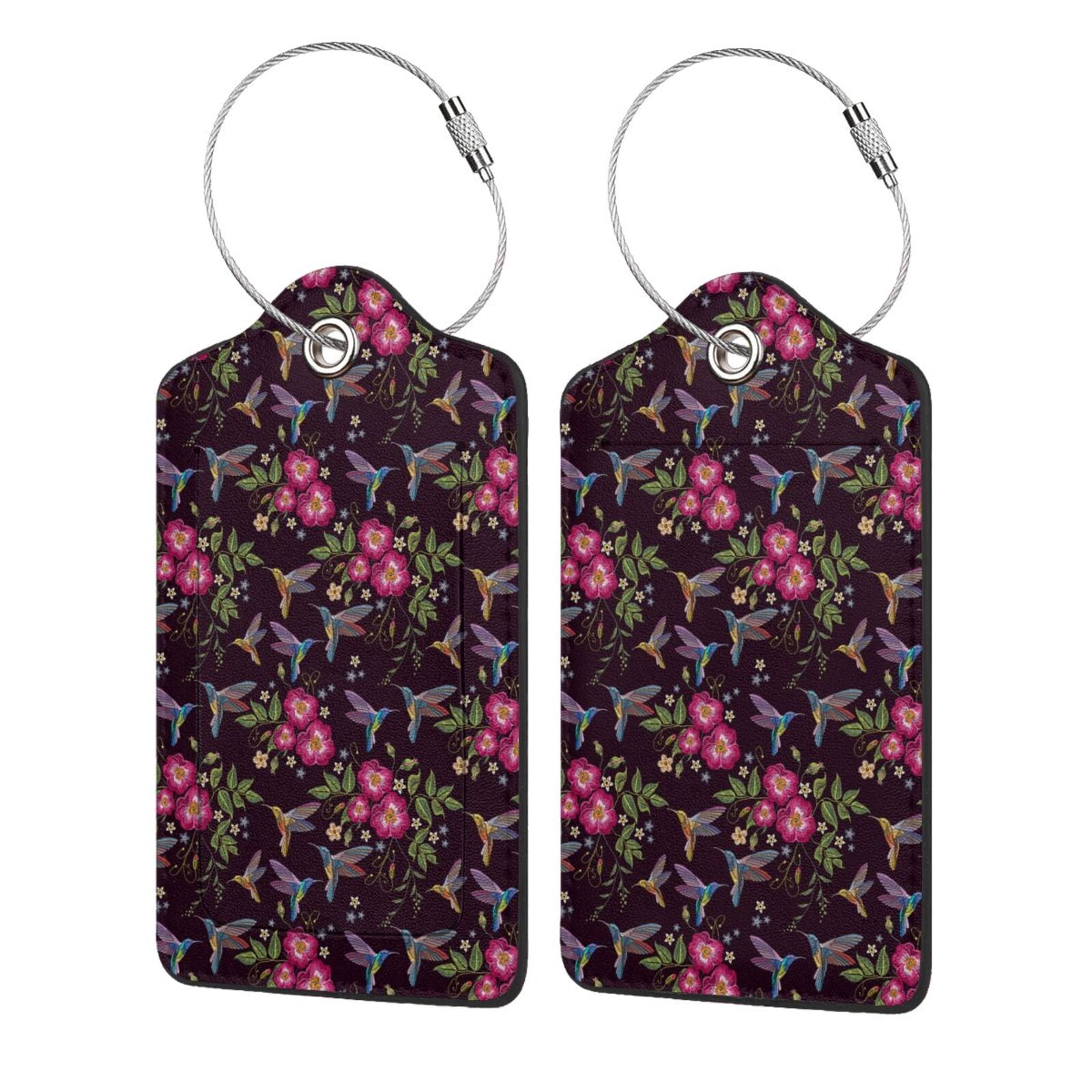 Pofeuu Flowers And Humming Bird1 Print Luggage Tags, Privacy Cover ID ...