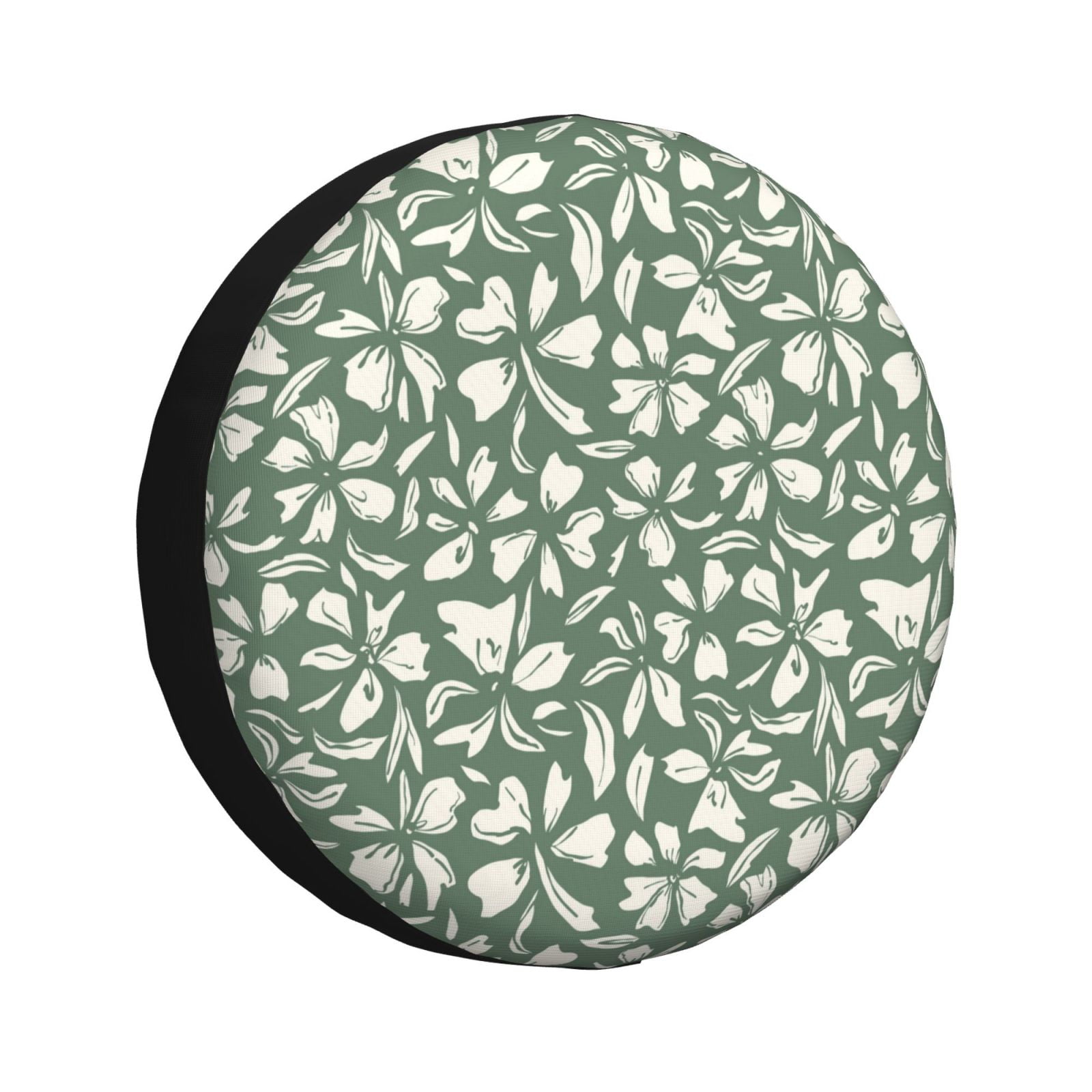 Pofeuu Flowers With Leaves Print Spare Tire Wheel Cover for Car Truck SUV Camper Universal Fit