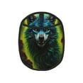 thumbnail image 1 of Pofeuu Fluorescent Wolf Print Silicone Pot Mat Mitten With Hanging Loop Heat Resistant Oven Mitts Non-Slip Bbq Baking Smoking Potholders, 1 of 7