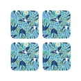 thumbnail image 1 of Pofeuu Flying Swallows Print Coasters for Drinks, 4Pack PU Leather Coasters, Bar Drink Coasters for Tabletop Protection, Furniture from Damage-Square, 1 of 6
