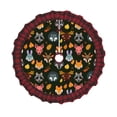 thumbnail image 1 of Pofeuu Forest Animal Faces Print Christmas Tree Skirt Tree Skirt Ornaments Soft Plush Christmas Tree Mat for Decorations Holiday Party Indoor Outdoor-, 1 of 6
