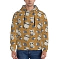 thumbnail image 1 of Pofeuu Forest Animal Print Mens Casual Hooded Collar Drawstring Hoodies Pullover Sweatshirts Casual Long Sleeve Shirts-Large, 1 of 7
