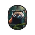 thumbnail image 1 of Pofeuu Forest Plant Raccoon Print Silicone Pot Mat Mitten With Hanging Loop Heat Resistant Oven Mitts Non-Slip Bbq Baking Smoking Potholders, 1 of 7