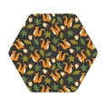 thumbnail image 1 of Pofeuu Forest Squirrel Print Leather Coasters Set of 6, Round Cups Mugs Mat Pad for Home Kitchen Heat Resistant Drink Coasters,Hexagon, 1 of 7