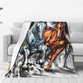 thumbnail image 1 of Pofeuu Four Running Horses Print Ultra-Soft Micro Fleece Blanket,for Bed Or Sofa,All Season Throw Blankets Flannel Blanket-40"x30", 1 of 7