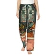 thumbnail image 1 of Pofeuu Fox Bathtub Floral Art Print Women's Fashion Pajama Pants with Pockets Comfy Drawstring Sleep Lounge Bottoms-Large, 1 of 6
