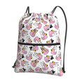 thumbnail image 1 of Pofeuu French Bulldog Duck Print Drawstring Backpack Water Resistant String Bag Sports Sackpack Gym Sack with Side Pocket for Men Women, 1 of 6