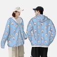 thumbnail image 1 of Pofeuu French Bulldog Head Print Sun Protection Outdoor Lightweight Full Zip UV Cooling Hoodie Long Sleeve Summer Clothing for Outdoor Hiking-Small, 1 of 5