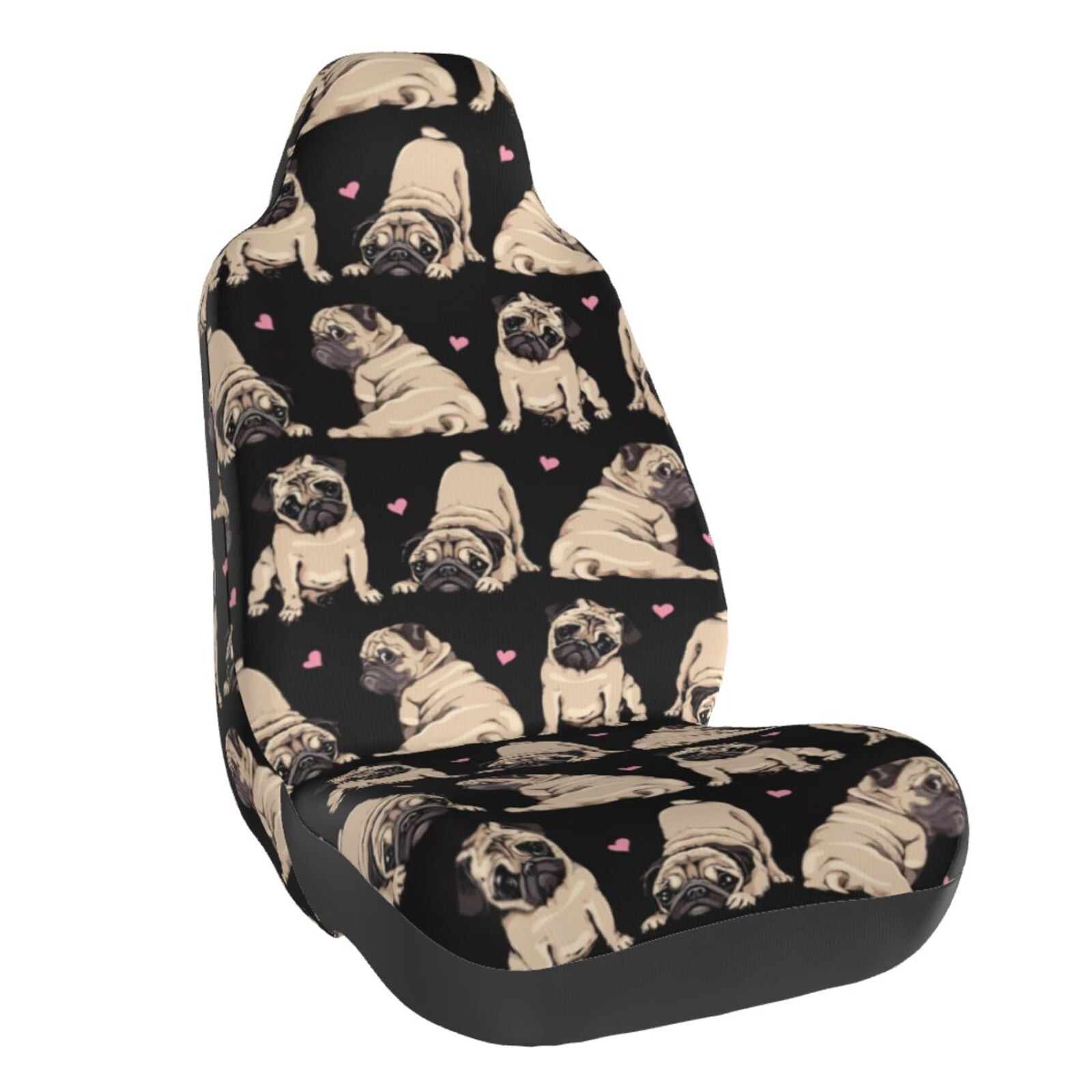 Bulldog Paint Pattern Print Universal Fit Car Seat Cover main image 1
