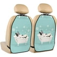 thumbnail image 1 of Pofeuu French Bulldog Taking a Bath Print 2 Pack PU Leather Kick Mat Back Seat Protector, Universal Car Seat Back Organizer, Waterproof Backseat Protector For Most Car, 1 of 8