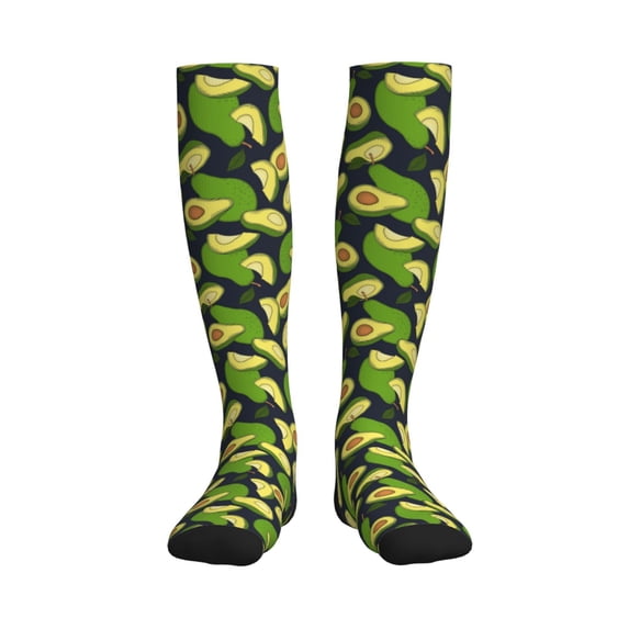 Pofeuu Fresh Avocado Print Compression Socks for Women & Men Circulation - Best Support for Nurses,Running,Athletic,Sports