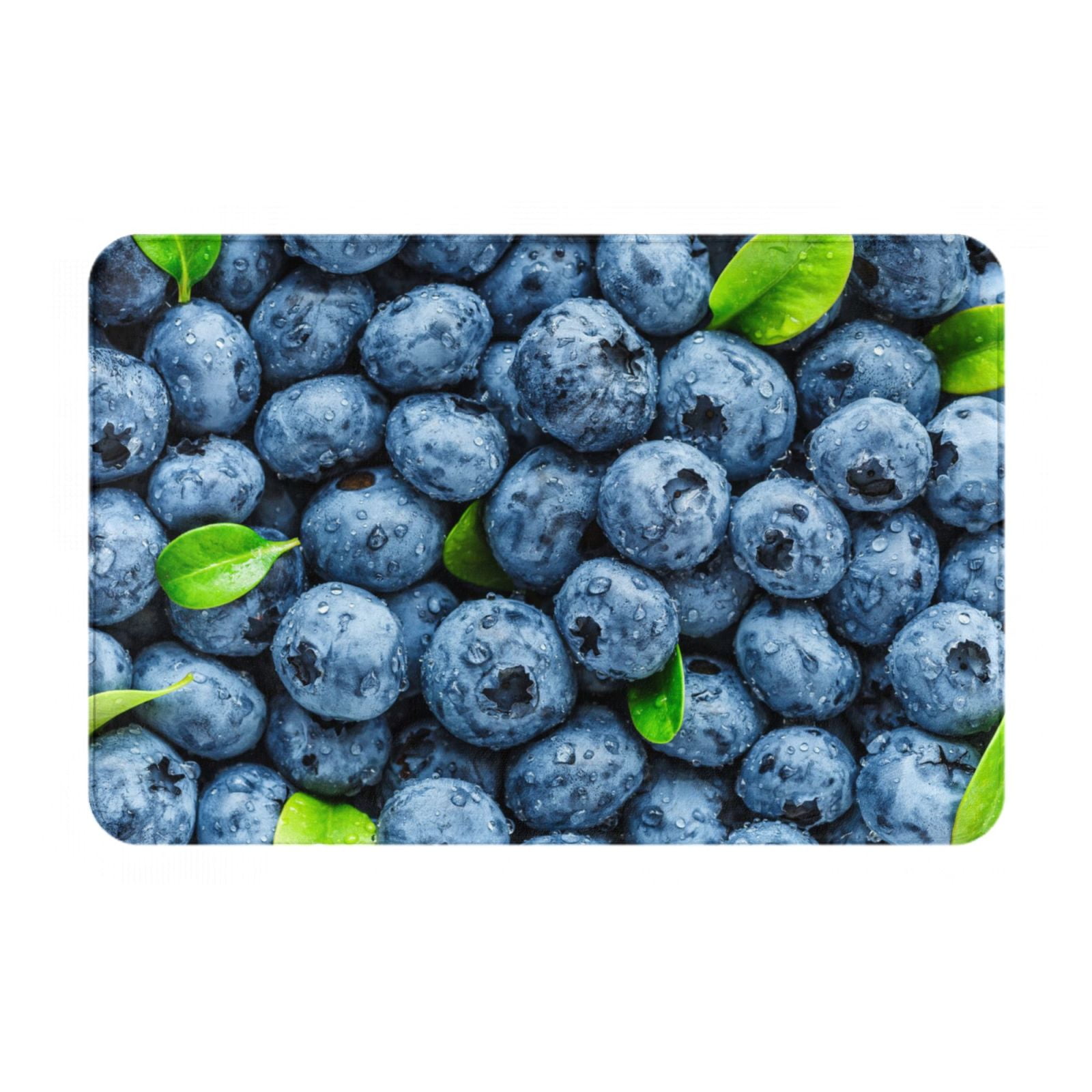 Pofeuu Fresh Blueberries Print Flannel Doormats Rug16