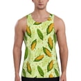 thumbnail image 1 of Pofeuu Fresh Corn Print Men's Workout Tank Tops Sleeveless Muscle Gym Shirt Quick Dry-3X-Large, 1 of 7