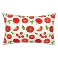 thumbnail image 1 of Pofeuu Fresh Red Tomato Print Polyester Microfiber Plush Pillowcases, Super Soft and Cozy Pillow Case Covers with Envelop Closure（Pillow core not included）-16"x24", 1 of 6