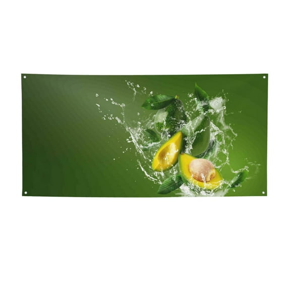 Pofeuu Friut Avocado Print Colorful Yard Festival Banner Sign Party Outdoor & Indoor Party Decoration Banne Festival Yard Sign-Small