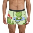thumbnail image 1 of Pofeuu Frog Amanita Mushroom Print Men’s Boxer Briefs, Moisture-Wicking Underwear, Regular,Trunk-Small, 1 of 5