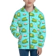 thumbnail image 1 of Pofeuu Frogs And Aquatic Plants Print Teenage Zipper Hoodie Sweatshirts Hooded Casual Jackets With Pocket For Boys Girls-Medium, 1 of 6