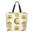 thumbnail image 1 of Pofeuu Frogs Print Reusable Grocery Bags - Washable, Foldable, Packable Tote, Large Handles, Heavy Duty, Zippered Top Pouch, 1 of 8