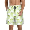 thumbnail image 1 of Pofeuu Frogs and Dragonflies Prin Men's Swim Trunks Quick Dry Bathing Suit Swimming Board Shorts Mesh Lining Beach Swimwear-Large, 1 of 6