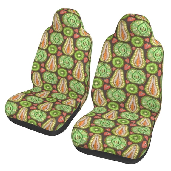 Pofeuu Fruits 1 Print Automotive Car Seat Covers Flat Cloth Full Set Seat Covers,Car Seat Covers front seats for Cars Trucks and SUVs(Two packs)