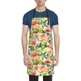 thumbnail image 1 of Pofeuu Fruits Peach1 Print Waterproof Apron with Pockets Adjustable Cooking Aprons Kitchen Bib for Baking Household Cleaning, 1 of 8