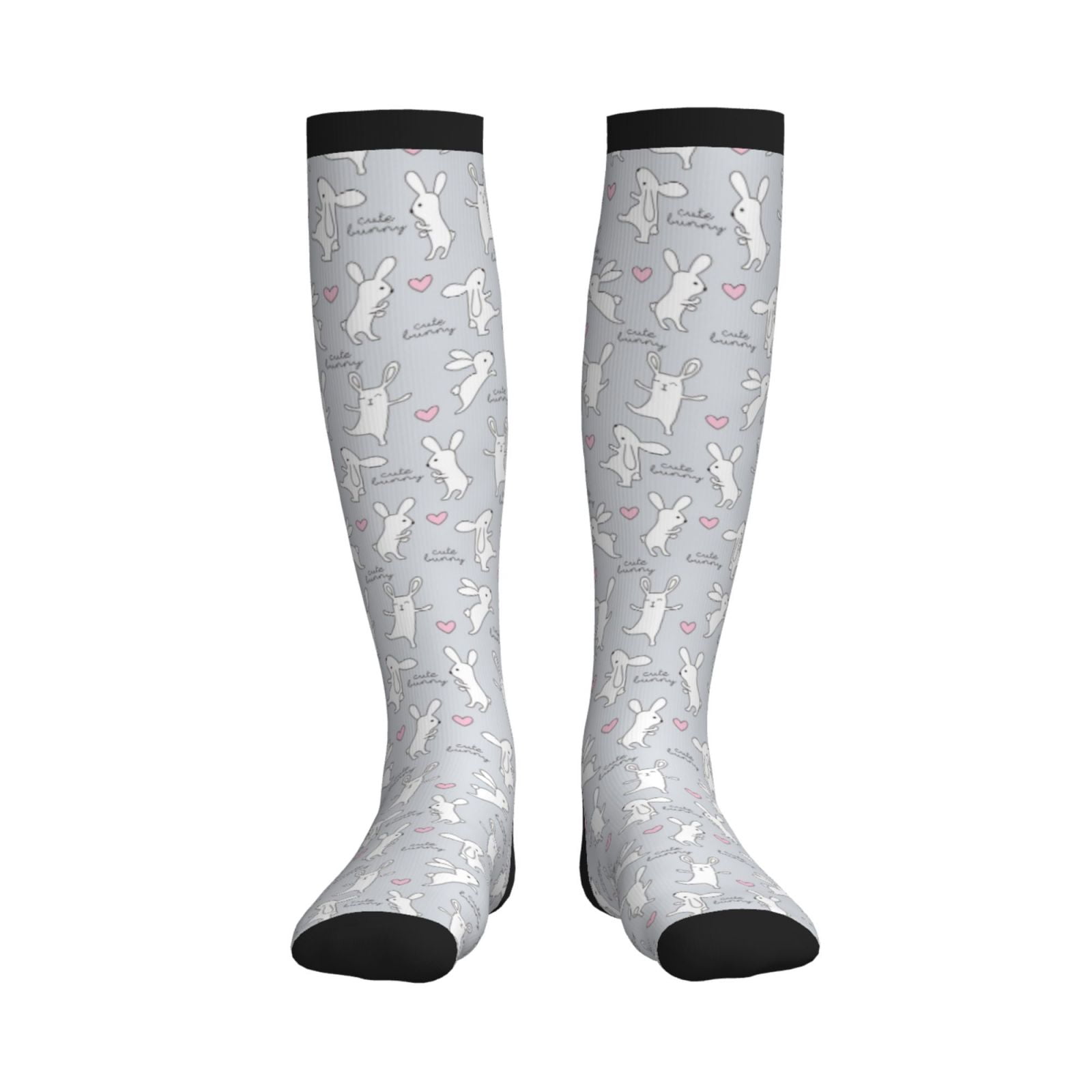 Pofeuu Fun Rabbit Print Compression Socks for Women & Men Circulation ...