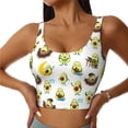 thumbnail image 1 of Pofeuu Funny Avocado In Mexican Clothes Print Sports Bra for Women Sexy Vest Yoga Running Gym Fitness Crop Bras Tops-Medium, 1 of 1