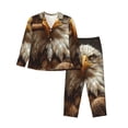 thumbnail image 1 of Pofeuu Funny Bald Eagle Print Womens Pajamas Set Long Sleeve Sleepwear Button Down Nightwear Soft Pj Lounge Sets Button Down Pajamas Women-Medium, 1 of 7