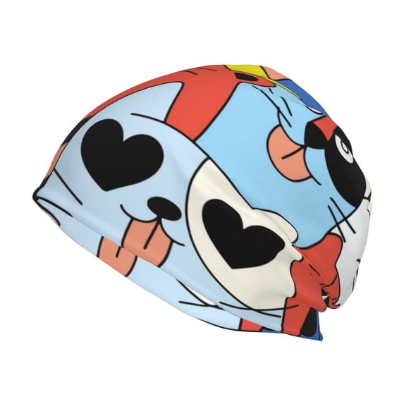 Pofeuu Funny Cats Print Beanie Hat for Men and Women Winter Warm Hats Knit Slouchy Thick Skull Cap