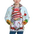 thumbnail image 1 of Pofeuu Funny Christmas Gnome Print Kids Pullover Hoodies Warm Thick Hooded Sweatshirt with Packet for Boys Girls-Large, 1 of 6