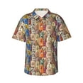 thumbnail image 1 of Pofeuu Funny Dogs Family Print Hawaiian Shirt for Men Sleeves Casual Button Down Summer Beach Dress Shirts T-Shirts,X-Large, 1 of 7