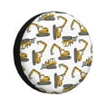 thumbnail image 1 of Pofeuu Funny Excavator Print Spare Tire Wheel Cover for Car Truck SUV Camper Universal Fit Spare Tire Cover RV Spare Tire Covers-17 inch, 1 of 6