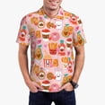 thumbnail image 1 of Pofeuu Funny Food Print Men's Loose Fit Midweight Short-Sleeve Pocket Polo-4X-Large, 1 of 6