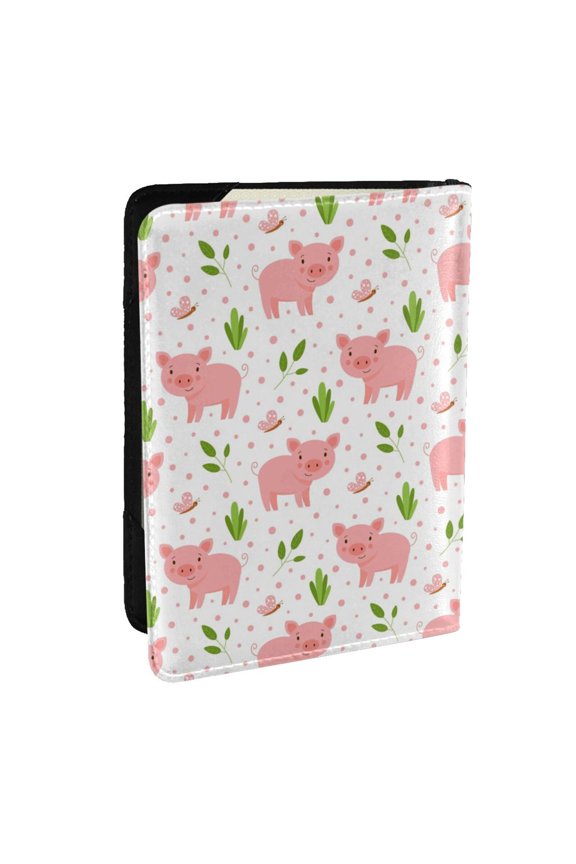 Funny Little Pigs Print Travel Document Organizer Passport Holder Men Women for Family (6.5 in x 4.5 in),Wallet Holder Credit Card Clutch Bag Case