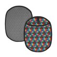thumbnail image 1 of Pofeuu Funny Owls Print Silicone Pot Mat Mitten With Hanging Loop Heat Resistant Oven Mitts Non-Slip Bbq Baking Smoking Potholders, 1 of 7