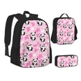 thumbnail image 1 of Pofeuu Funny Panda Draws A Heart Print Backpack Travel Backpacks With Lunch Bag Pencil Bag Set 3 pcs Set Cartoon Backpack, 1 of 7