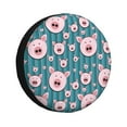 thumbnail image 1 of Pofeuu Funny Pig Faces Print Spare Tire Wheel Cover for Car Truck SUV Camper Universal Fit Spare Tire Cover RV Spare Tire Covers-15 inch, 1 of 6