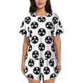 thumbnail image 1 of Pofeuu Gear Tools Print Women's Pajama Set Short/Shorts Soft Button PJs Elastic Drawstring Waist Sleepwear-XX-Large, 1 of 6