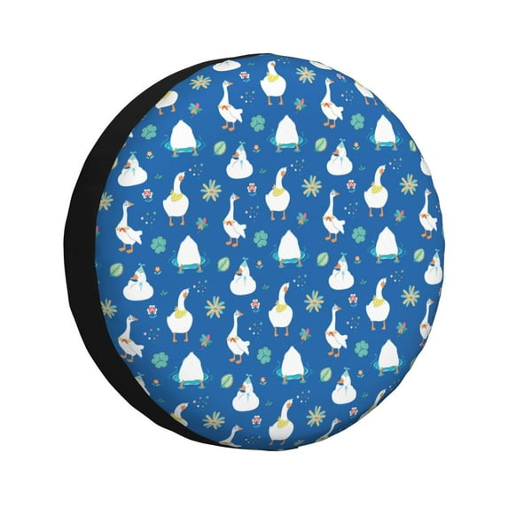 Pofeuu Geese and leaves Print Spare Tire Wheel Cover for Car Truck SUV Camper Universal Fit Spare Tire Cover RV Spare Tire Covers-17 inch