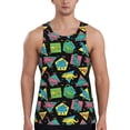 thumbnail image 1 of Pofeuu Geometric Dinosaur Print Men's Workout Tank Tops Sleeveless Muscle Gym Shirt Quick Dry-4X-Large, 1 of 7