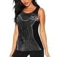 thumbnail image 1 of Pofeuu Geometric Lines Dog Art Print Women's Sleeveless Workout Tops Breathable Lightweight Active Tennis Yoga Shirts Athletic Running Tank Tops for Women-Small, 1 of 7