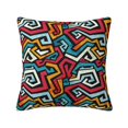 thumbnail image 1 of Pofeuu Geometry Print Double-sided plush pillowcase Square Throw Pillow Covers Pillows Cover for Living Room Bedroom Sofa Couch Cushion Cover（No pillow core）-18"x18", 1 of 7