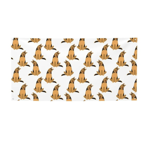 Pofeuu German Shepherd Dog Print Colorful Yard Festival Banner Sign Party Outdoor & Indoor Party Decoration Banne Festival Yard Sign-Small