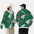 thumbnail image 1 of Pofeuu Gingerbread Snowman Cookies Print Sun Protection Outdoor Lightweight Full Zip UV Cooling Hoodie Long Sleeve Summer Clothing for Outdoor Hiking-Small, 1 of 5