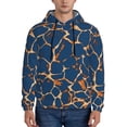 thumbnail image 1 of Pofeuu Giraffe Skin Print Mens Casual Hooded Collar Drawstring Hoodies Pullover Sweatshirts Casual Long Sleeve Shirts-3X-Large, 1 of 7