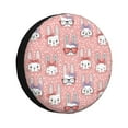 thumbnail image 1 of Pofeuu Girl Rabbit Print Spare Tire Wheel Cover for Car Truck SUV Camper Universal Fit Spare Tire Cover RV Spare Tire Covers-15 inch, 1 of 6