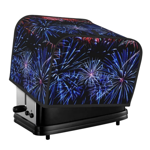 Pofeuu Glasses And Fireworks Print Toaster Cover 4 Slice, Bread Dust Cover & Fingerprint Protection, Kitchen Small Appliance Covers(Toaster Cover)