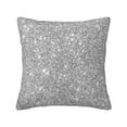 thumbnail image 1 of Pofeuu GlitterSilver Print Double-sided plush pillowcase Square Throw Pillow Covers Pillows Cover for Living Room Bedroom Sofa Couch Cushion Cover（No pillow core）-12"x12", 1 of 7