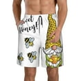 thumbnail image 1 of Pofeuu Gnome Sweet Honey Prin Men's Swim Trunks Quick Dry Bathing Suit Swimming Board Shorts Mesh Lining Beach Swimwear-Small, 1 of 6